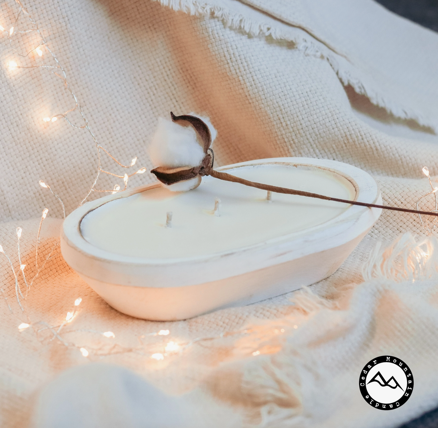 Dough Bowl Candle - Cozy Flannel
