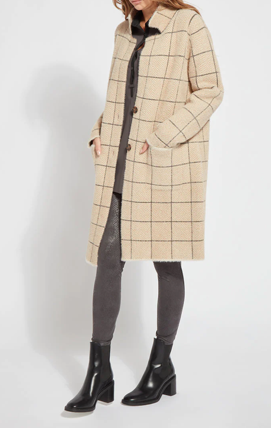 Lyssé Faux Mink Sweater Coat