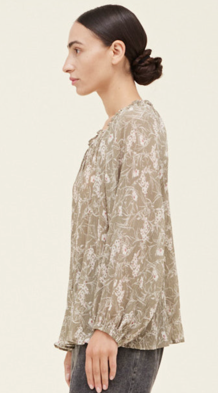 Dried Thyme Printed Blouse