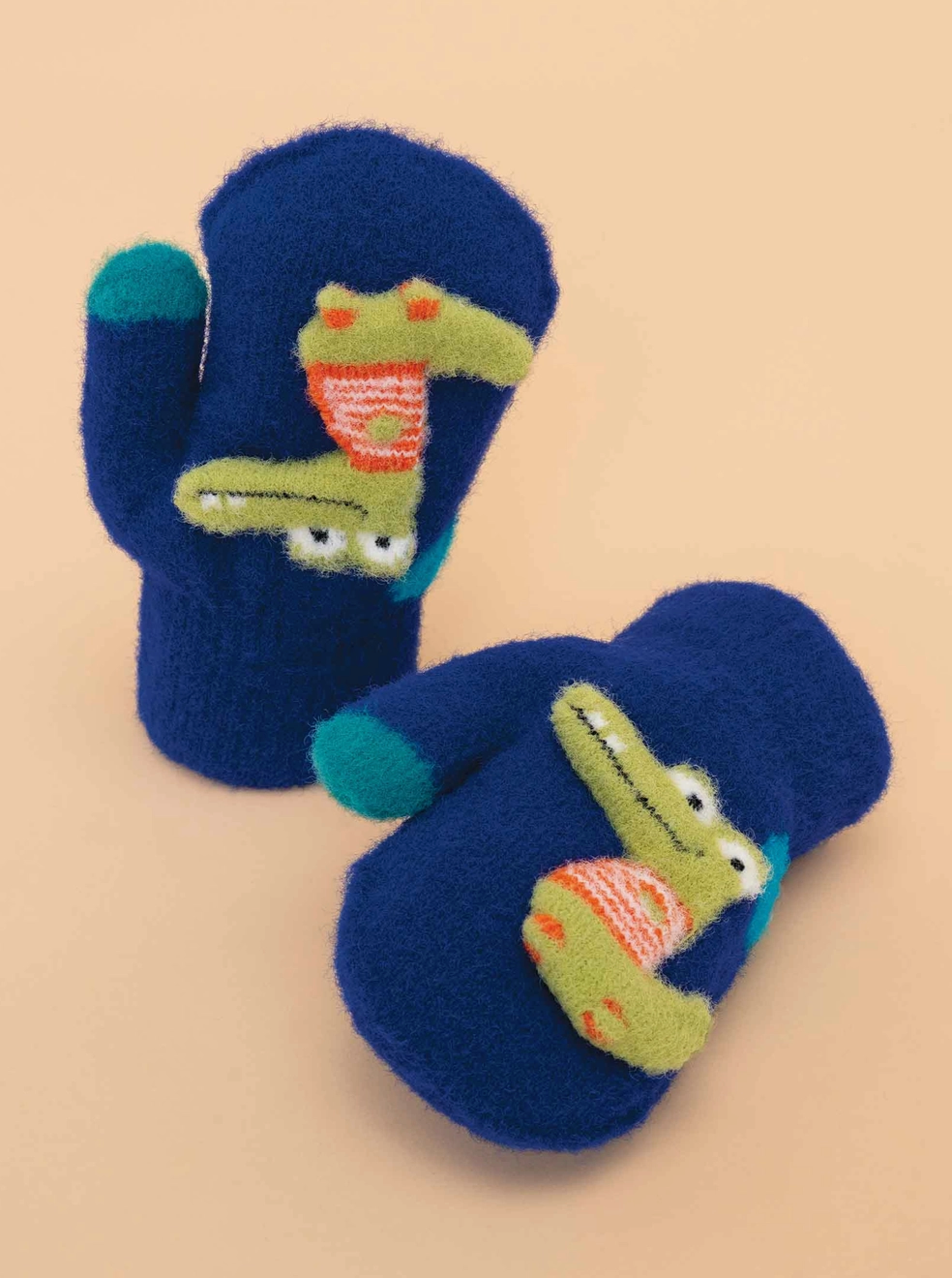 Smiley Croc Powder Pals Mittens - Royal Blue