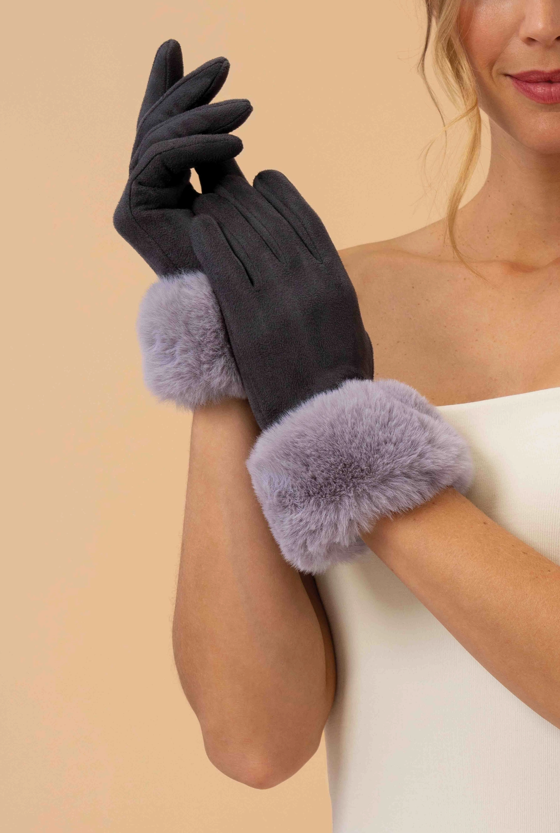 Bettina Gloves - Slate & Mist