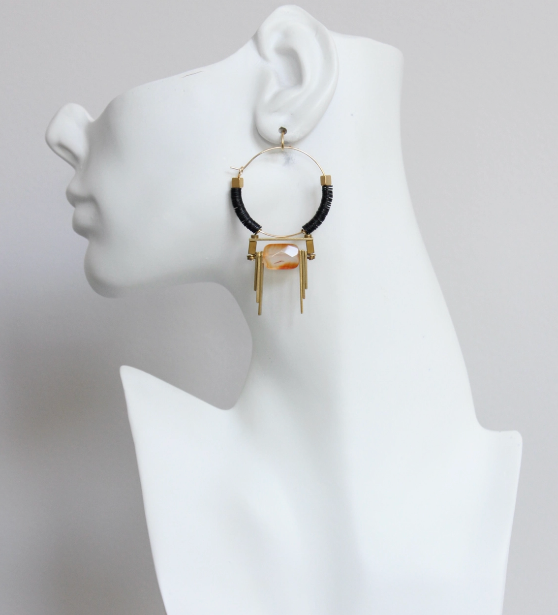 Art Deco Hoop Earrings