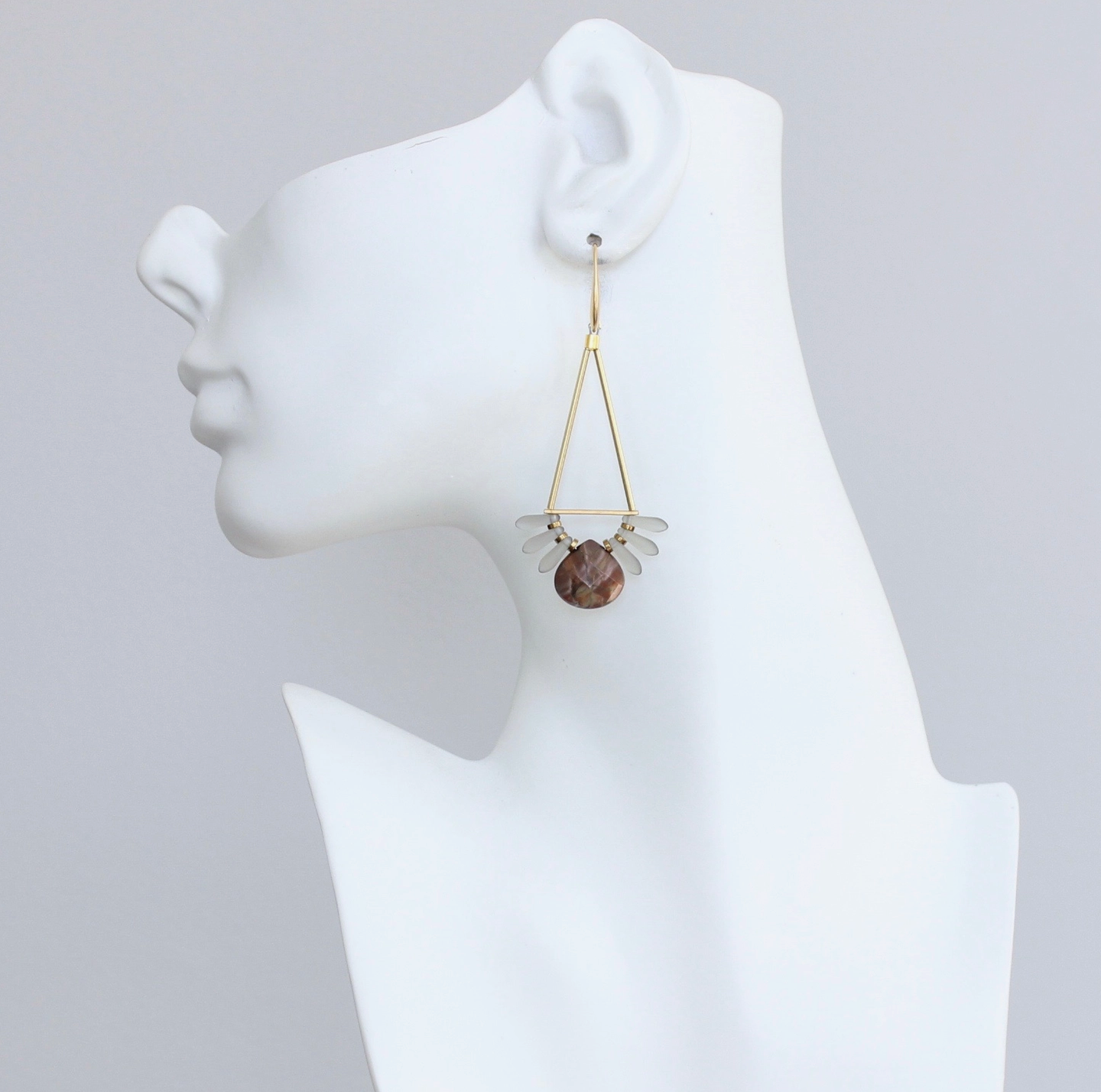 Glass & Jasper Drop Earrings