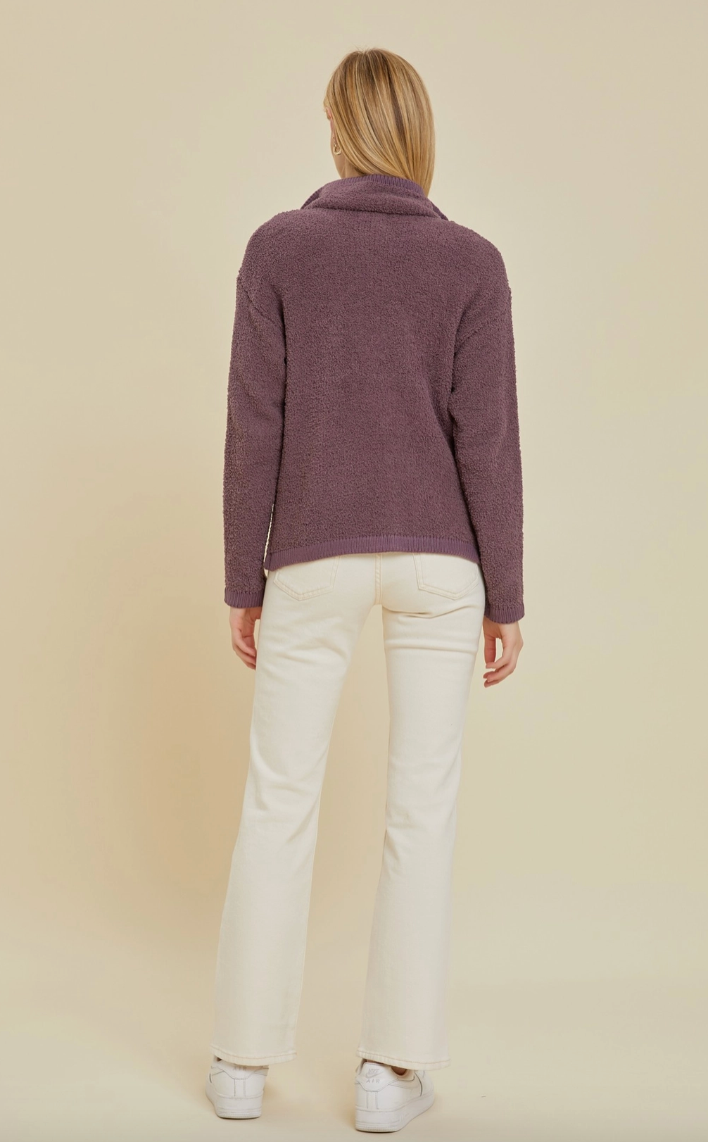 Dusty Plum Cozy Zip Up