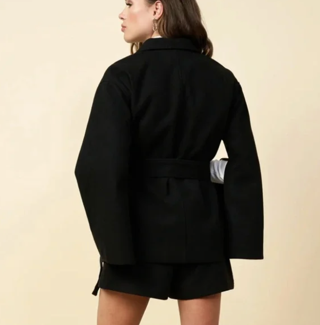 Cape Like Double Breasted Coat