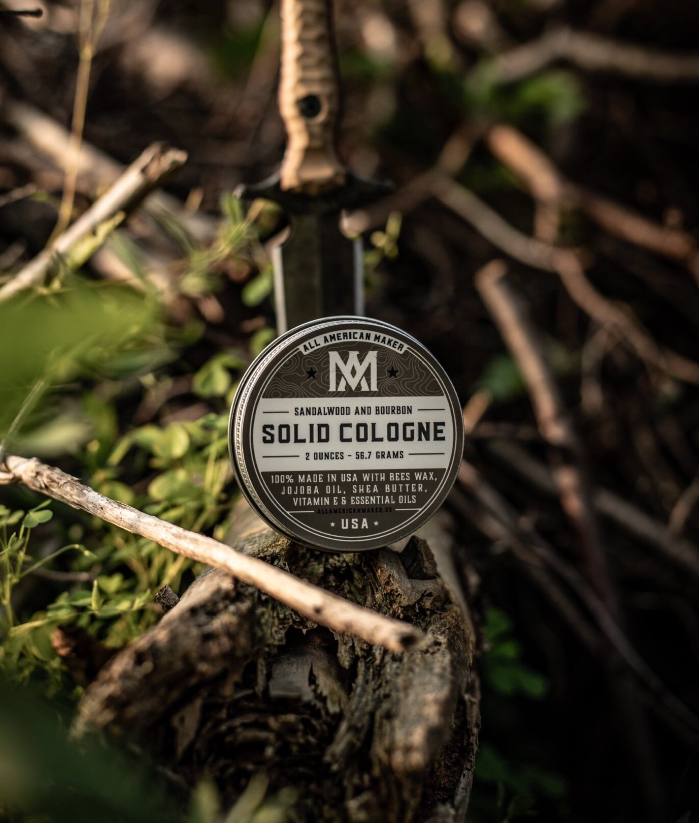 Sandalwood & Bourbon Solid Cologne