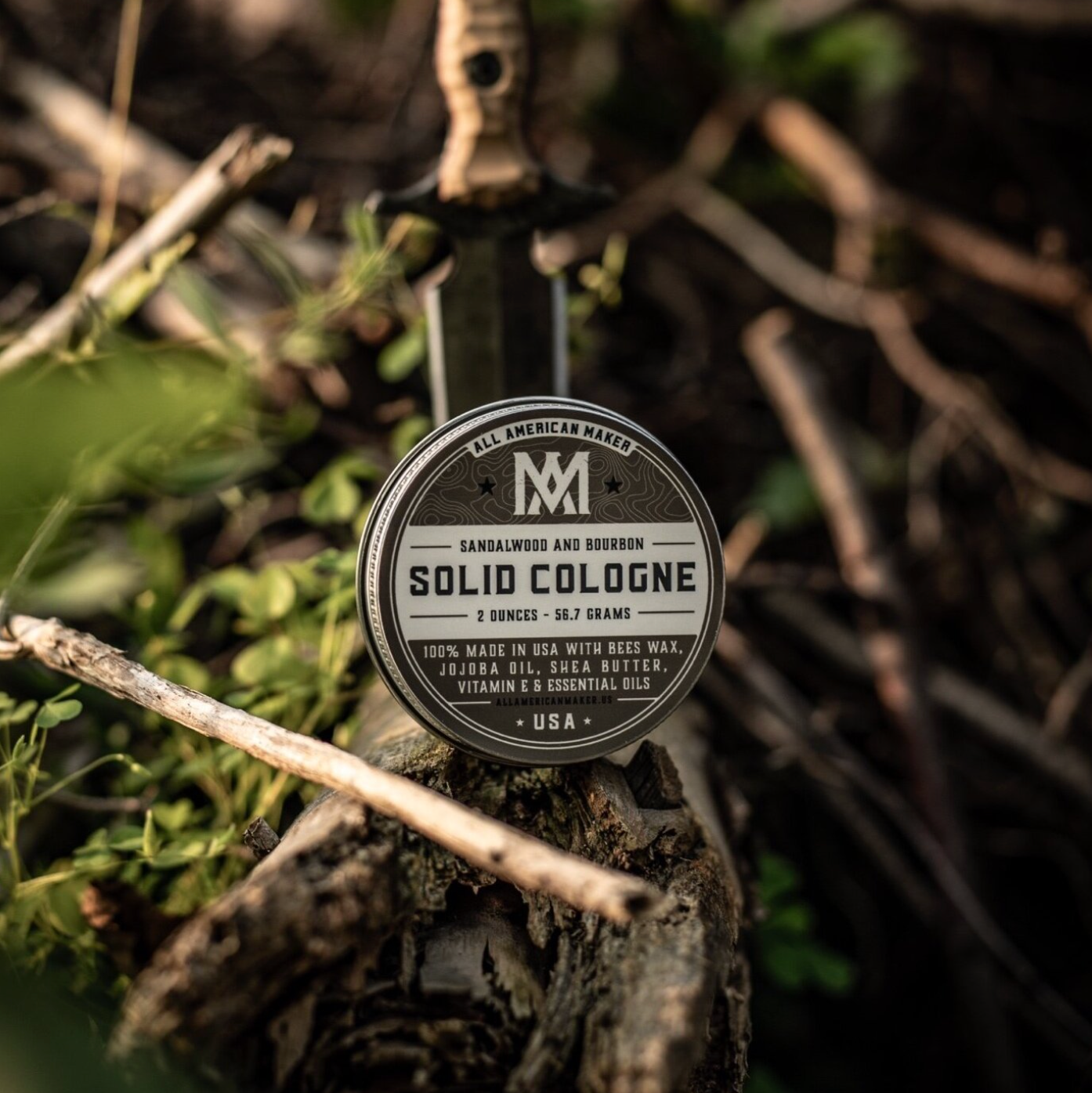 Sandalwood & Bourbon Solid Cologne