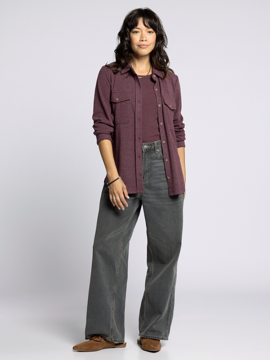 Cassian Shirt - Wine Heather