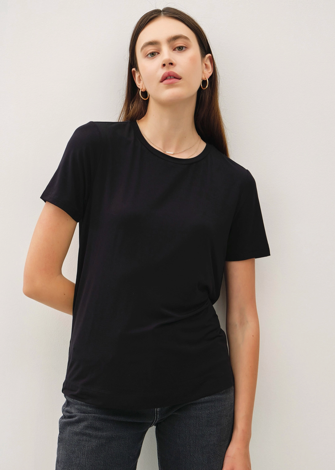 Round Neck Modal Basic Tee
