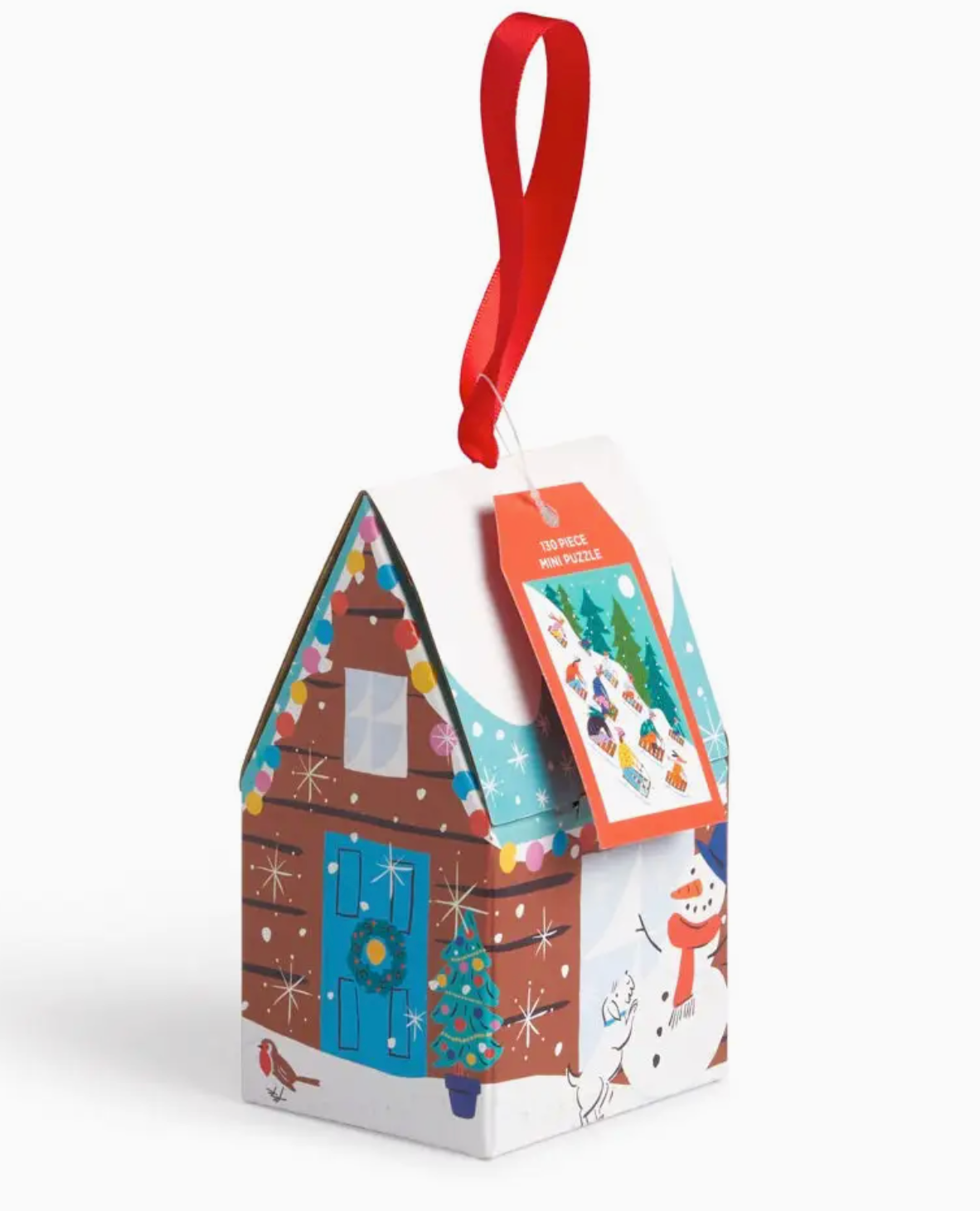 Winter Sledding - 130pc Puzzle Ornament