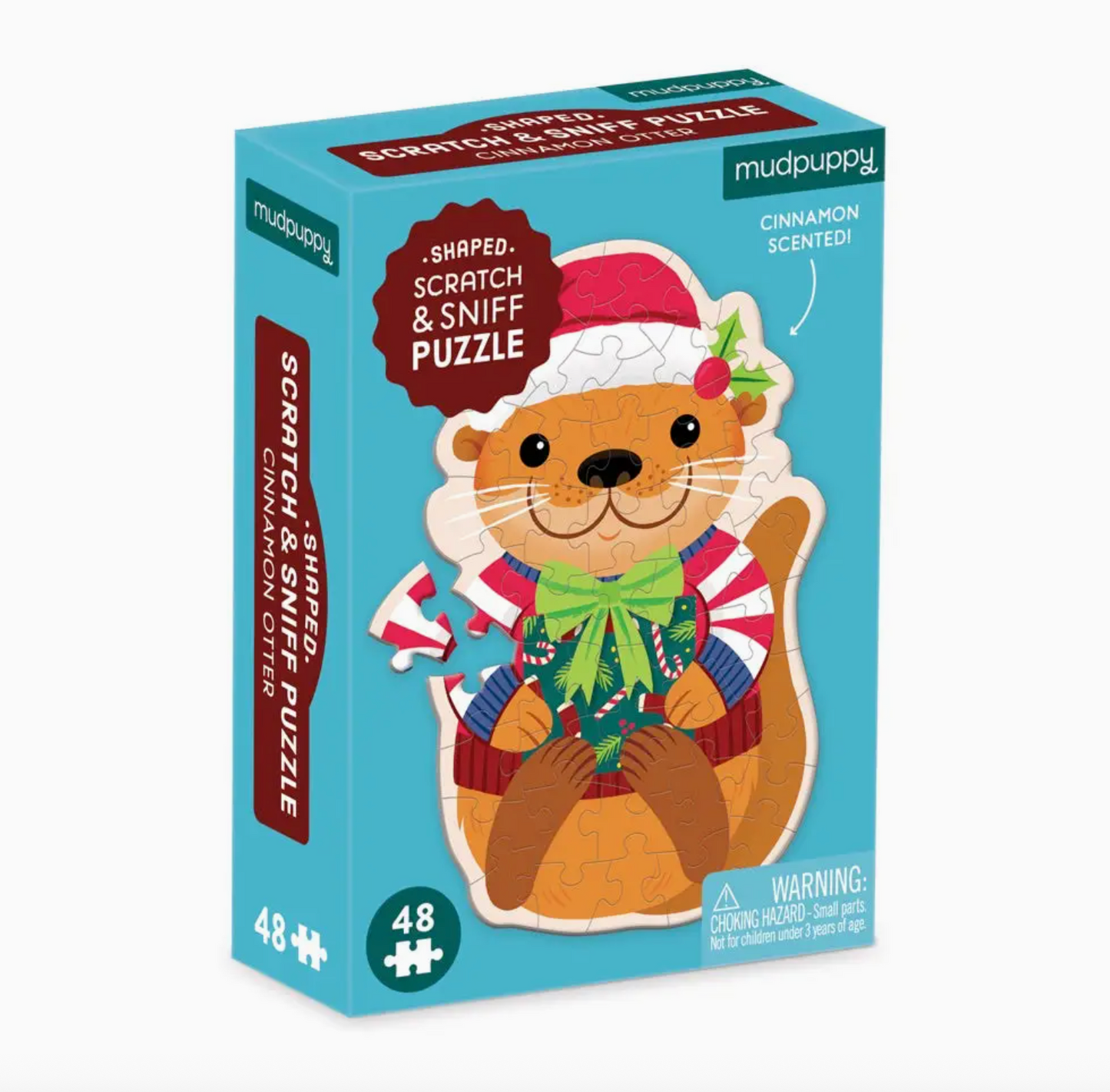 Cinnamon Otter - 48 Piece Scratch and Sniff Shaped Mini Puzzle