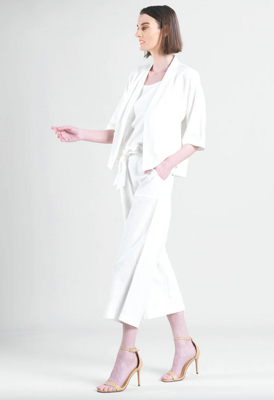 Hi-Low Pocket Cardigan Jacket - Ivory