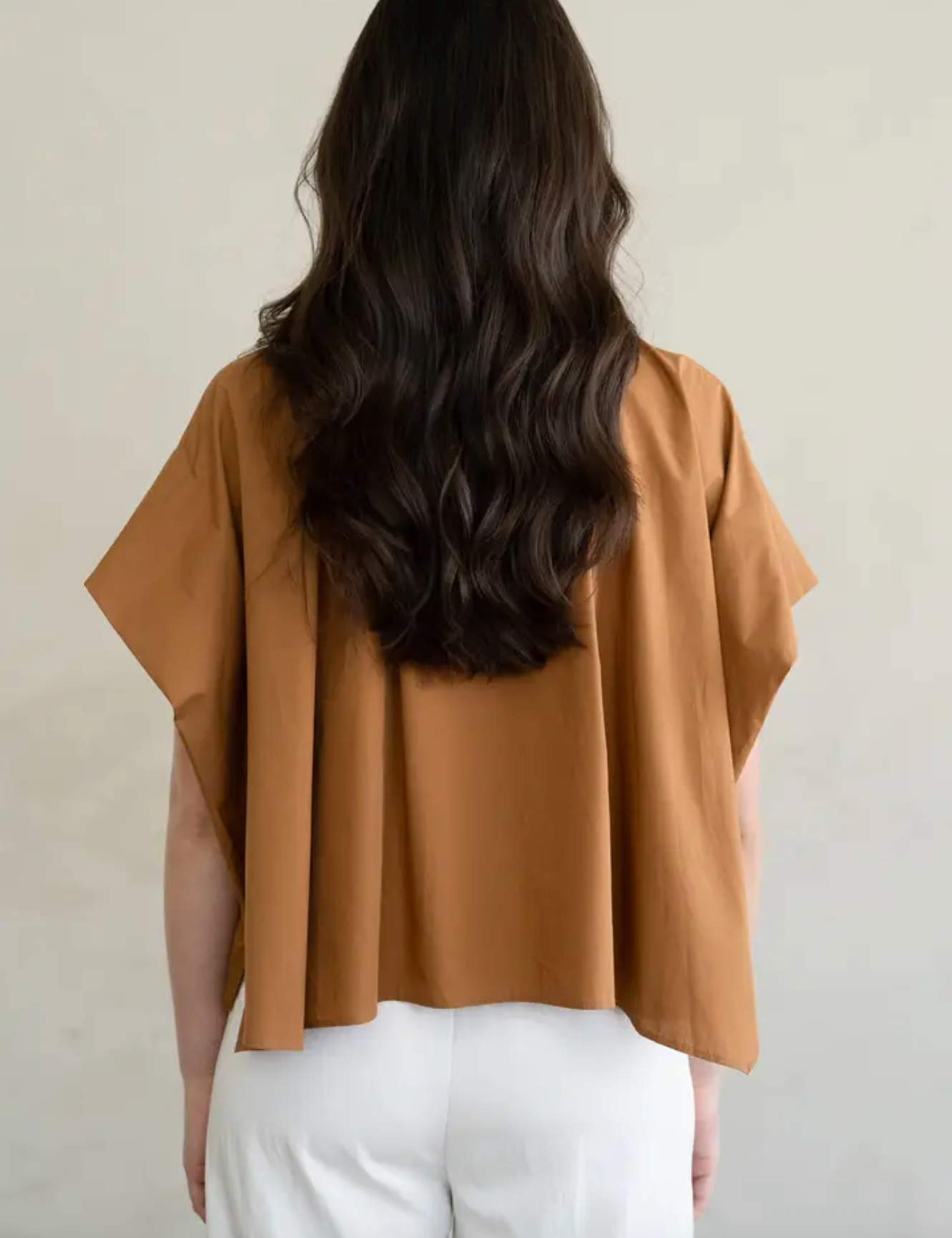 Boxy Short Sleeve Poplin Button Up Shirt