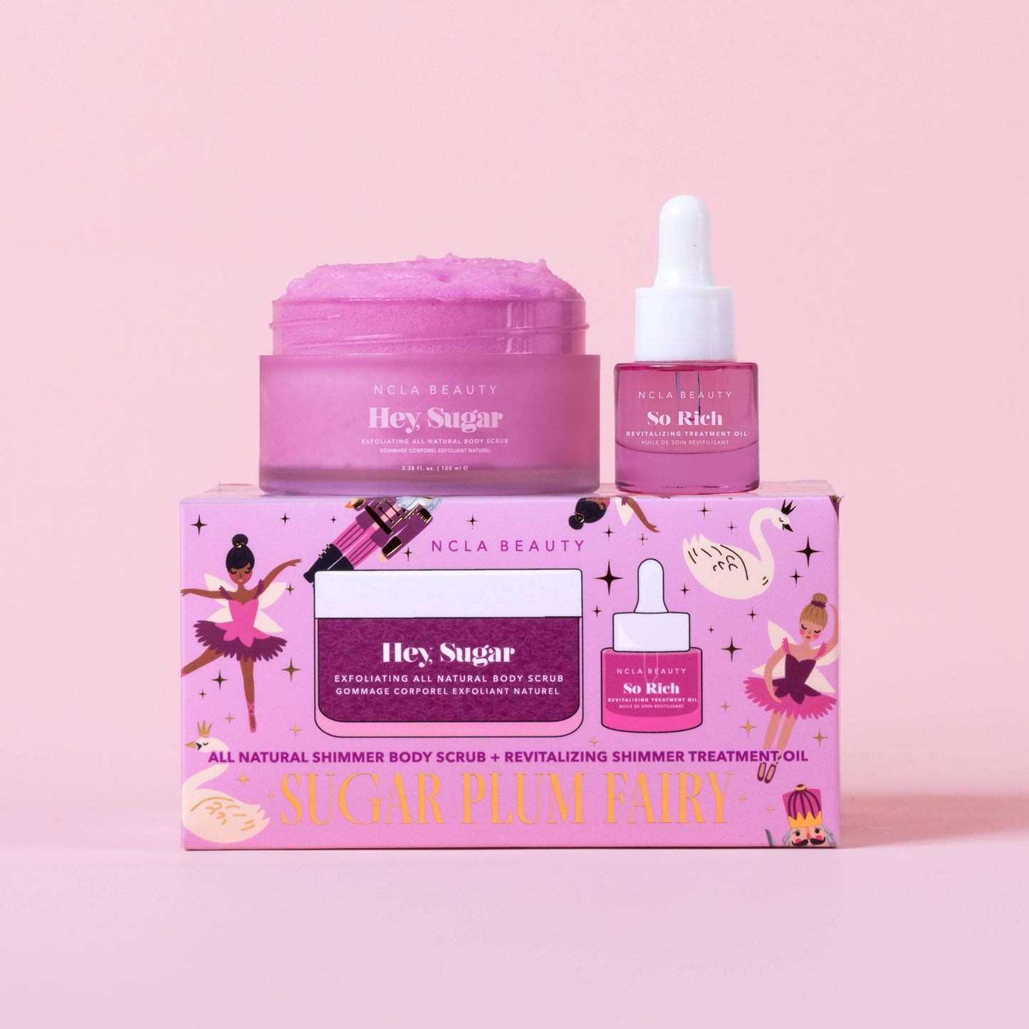 Sugar Plum Body Scrub + Treatment Oil Holiday Gift Set