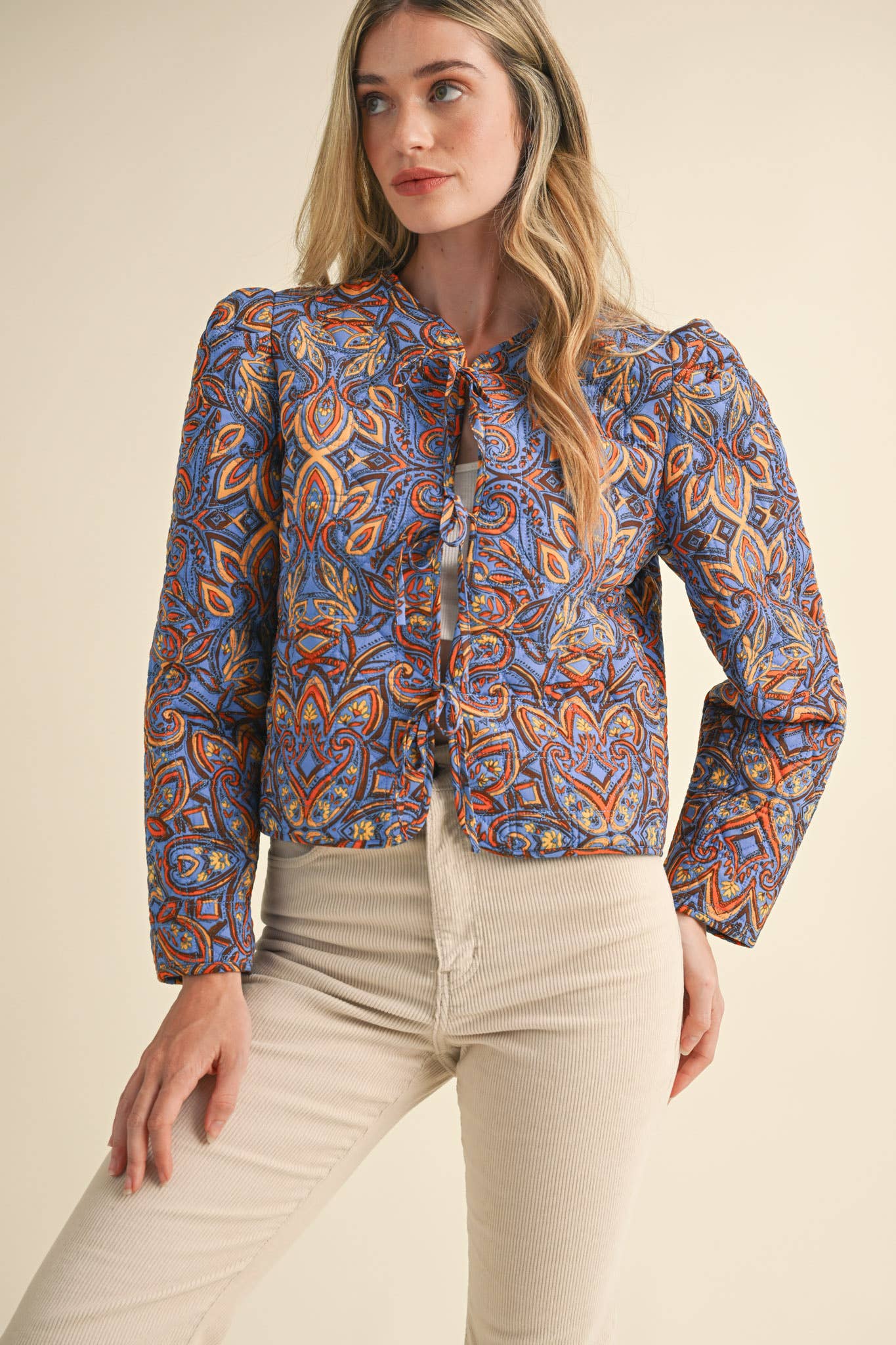 Blue Steel Quilted Paisley Jacket