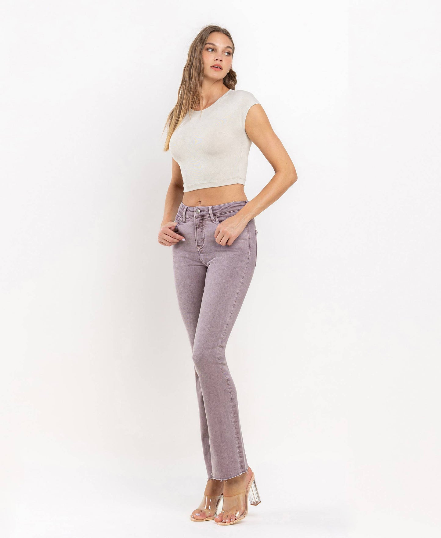 Burnt Rose Mid Rise Jean