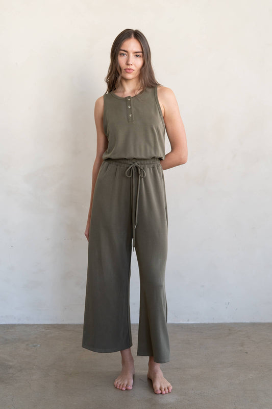 Easygoing Henley Jumpsuit