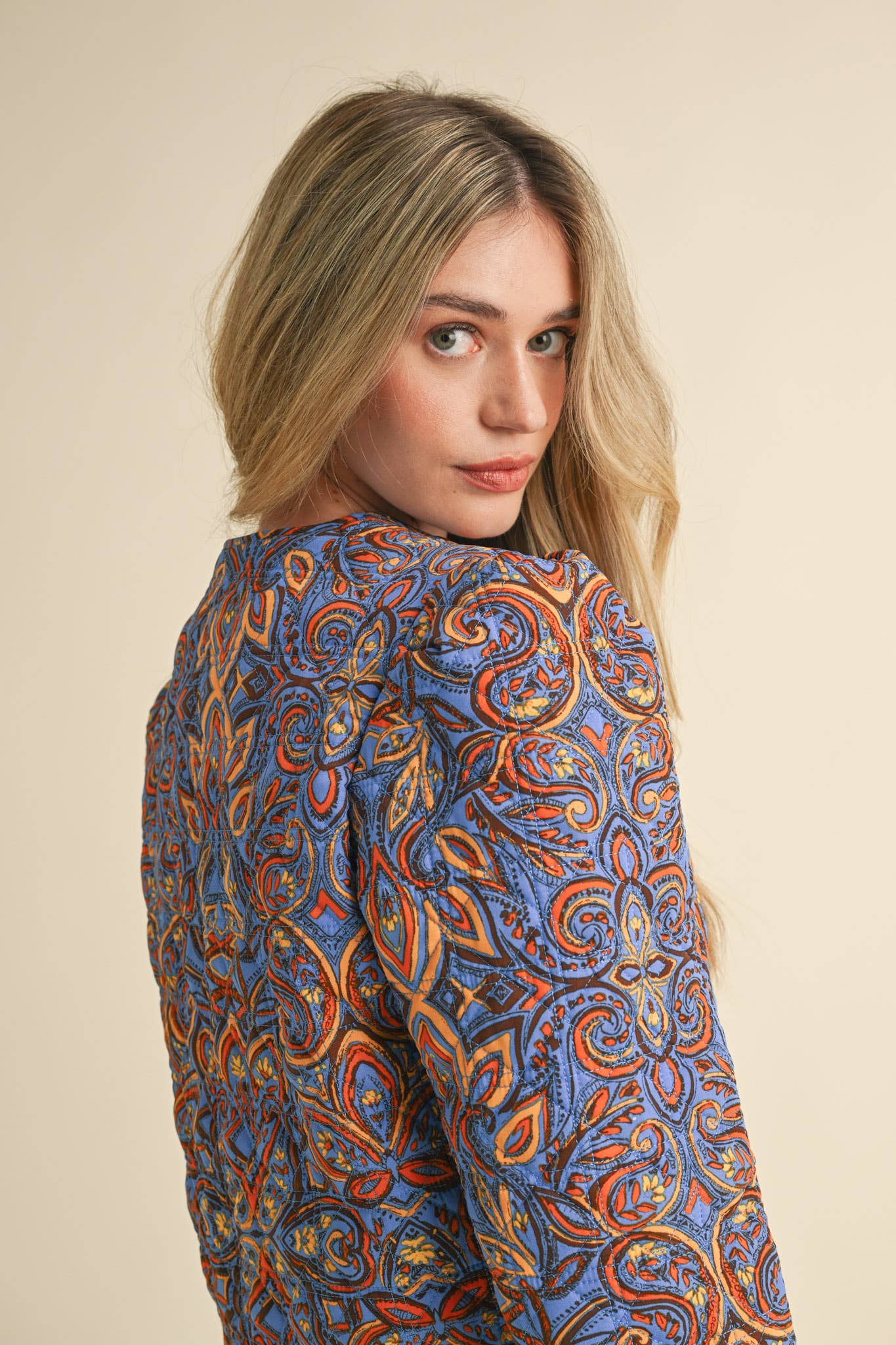 Blue Steel Quilted Paisley Jacket