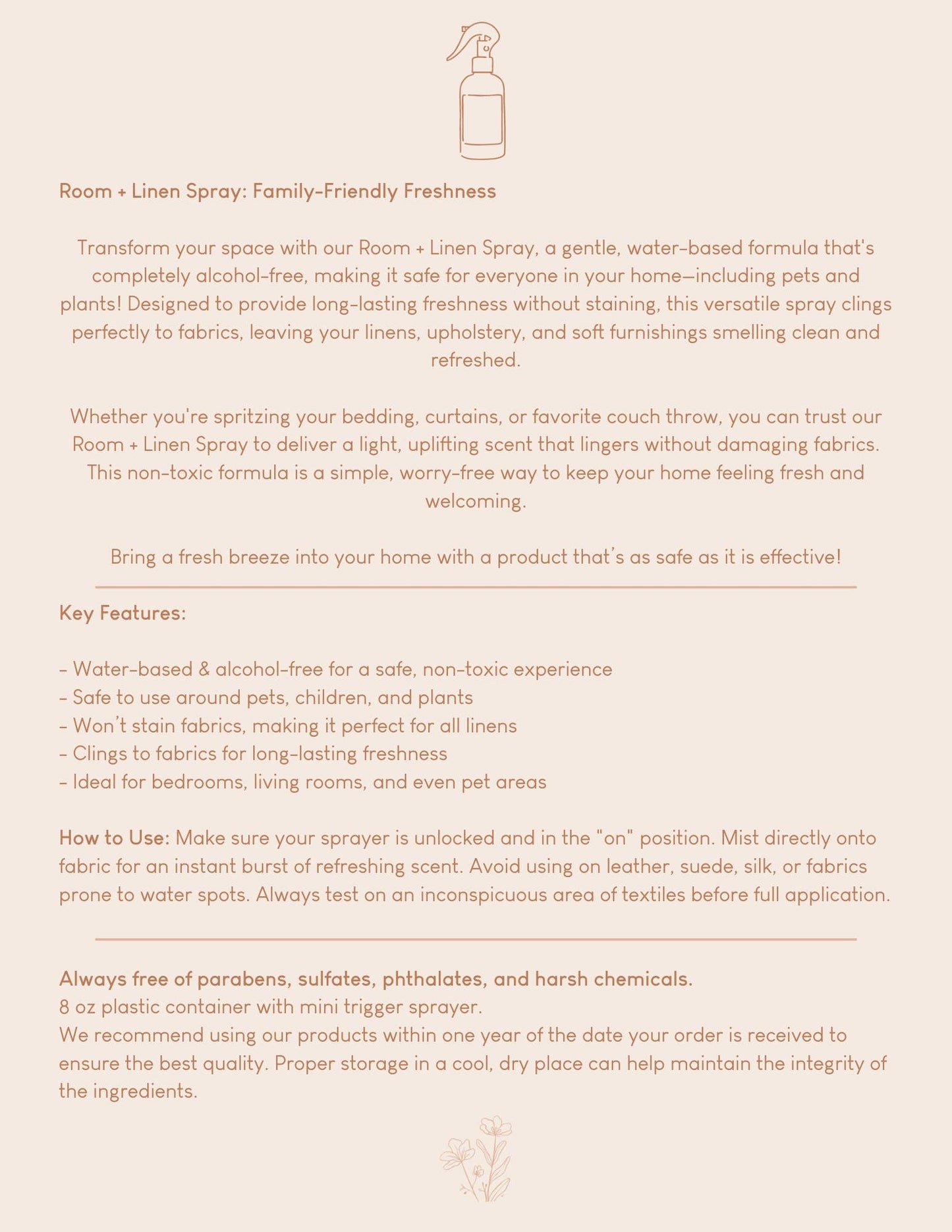 Vanilla Almond Room + Linen Spray