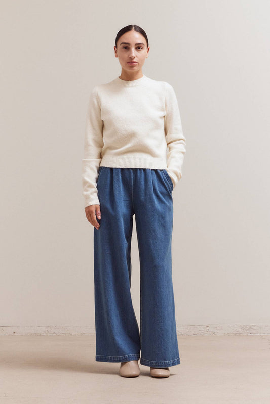 Basic Crew Neck Sweater - Ivory