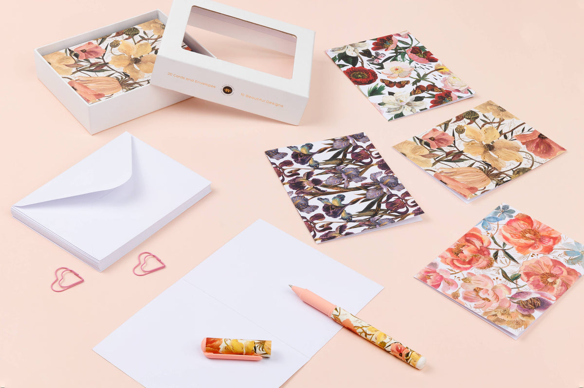 Blooms Notecards - Set of 16
