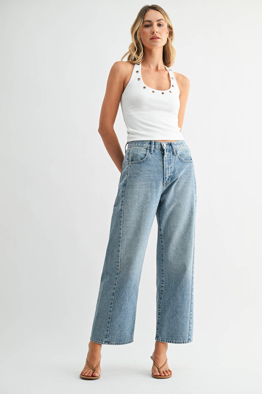 JUST BLACK DENIM Barrel Jean Twist - Medium Wash