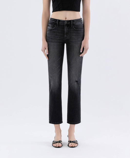 FLYING MONKEY Mid Rise Ankle Slim Straight Jean