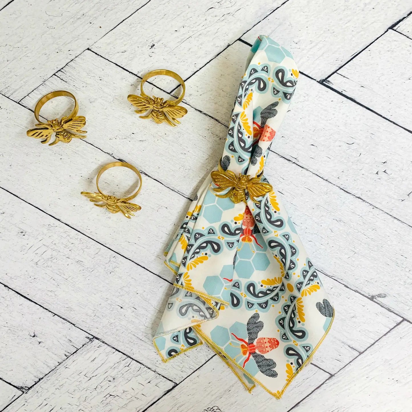 Honey Bee Napkin Rings - Set of 4