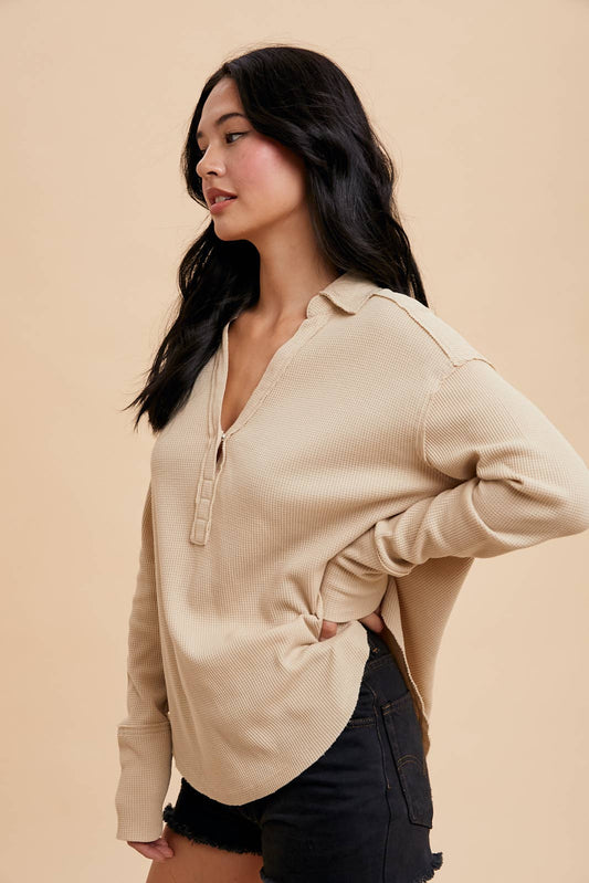 Relaxed Thermal Polo shirt