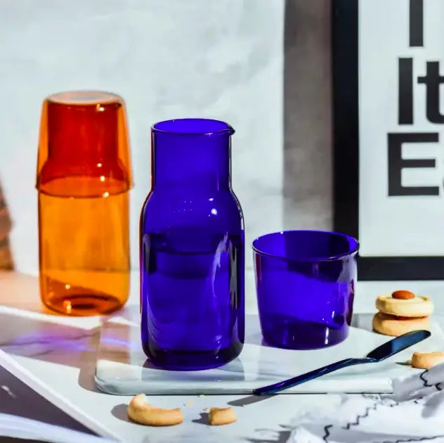Carafe Glass Bottle - Blue