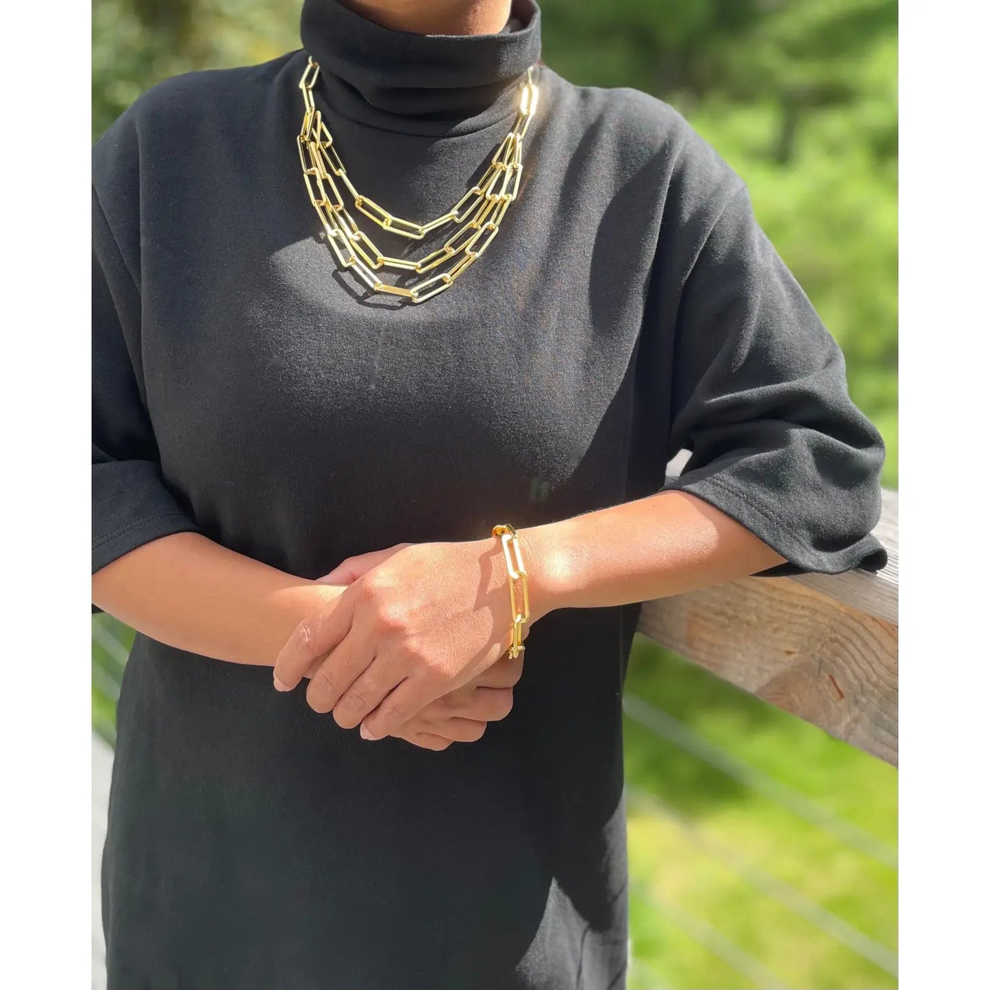 Oversized Paperclip Chain Bracelet