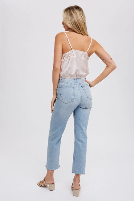 Silky Lace Trim Camisole
