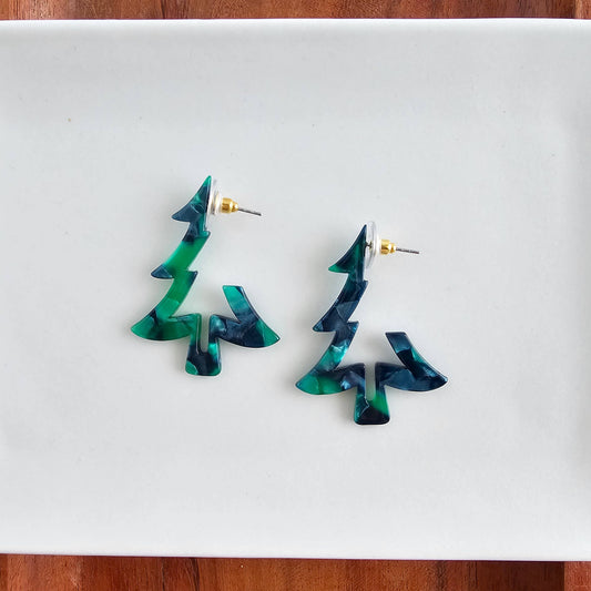 Christmas Tree Hoops