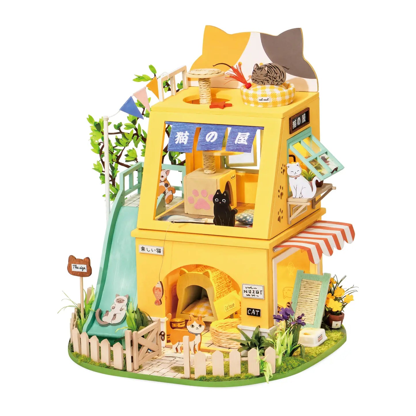 DIY Miniature House Kit: Cat House