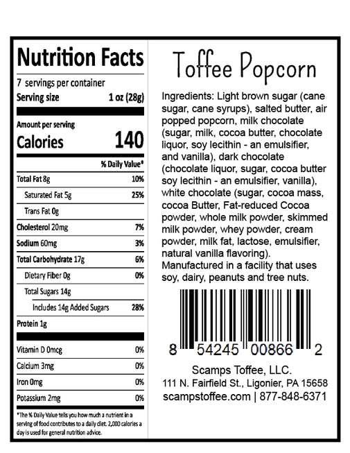 Toffee Popcorn Bag