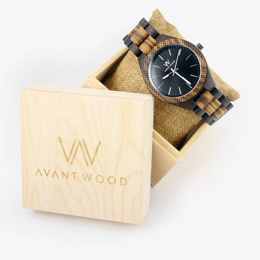 Zebra Wood - Obsidian Black - Men's Watch