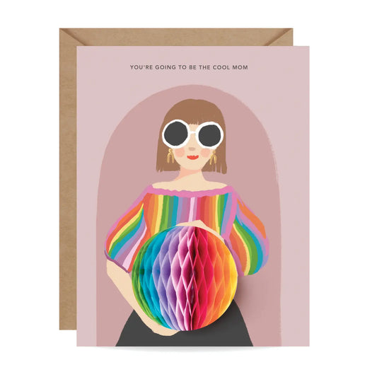 Pop-up Cool Mom Pregnancy Card