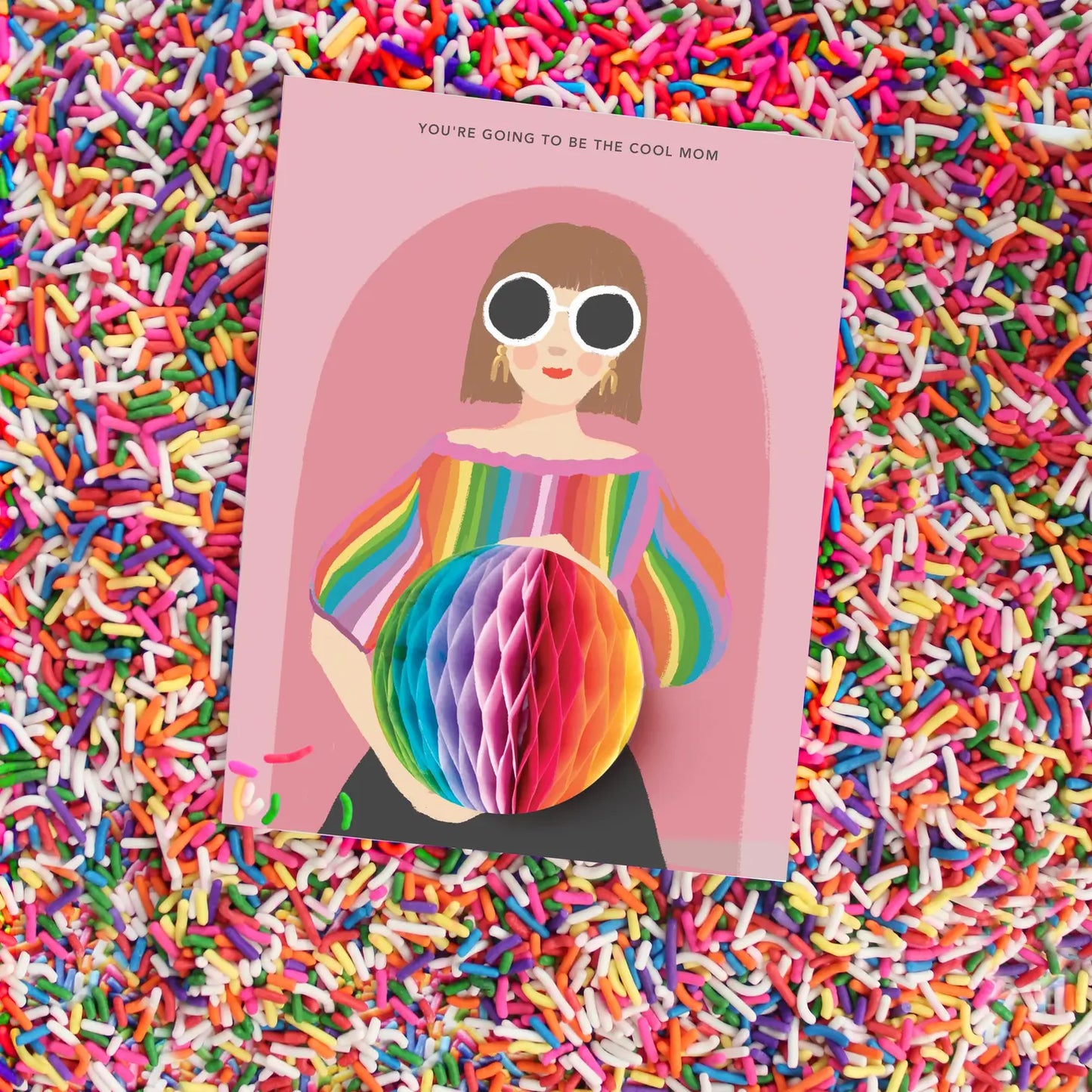 Pop-up Cool Mom Pregnancy Card