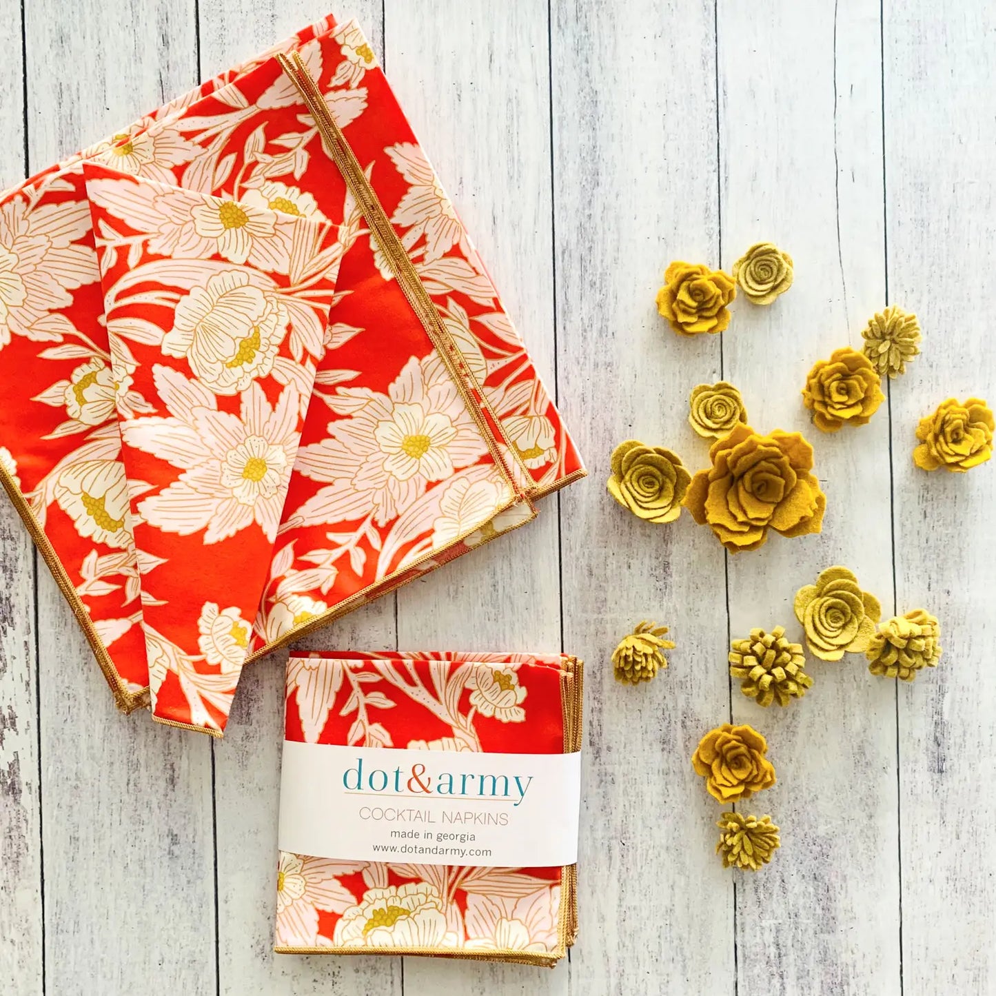 Sunset Floral Cloth Napkins - Set of 4