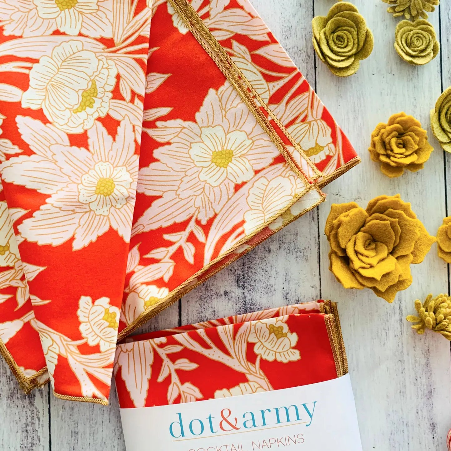 Sunset Floral Cloth Napkins - Set of 4