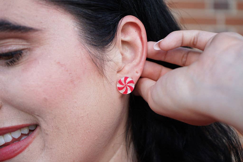Peppermint Stud Earrings