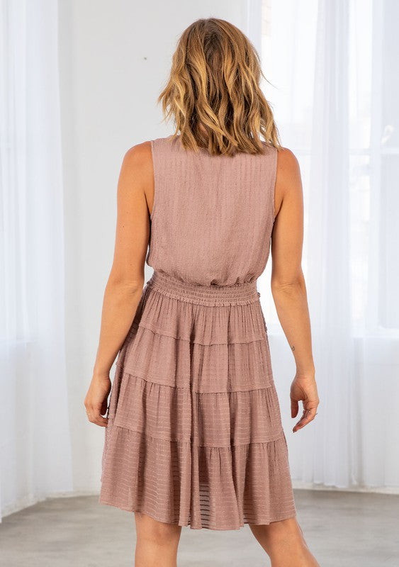 Shadow Stripe Tank Mini Dress