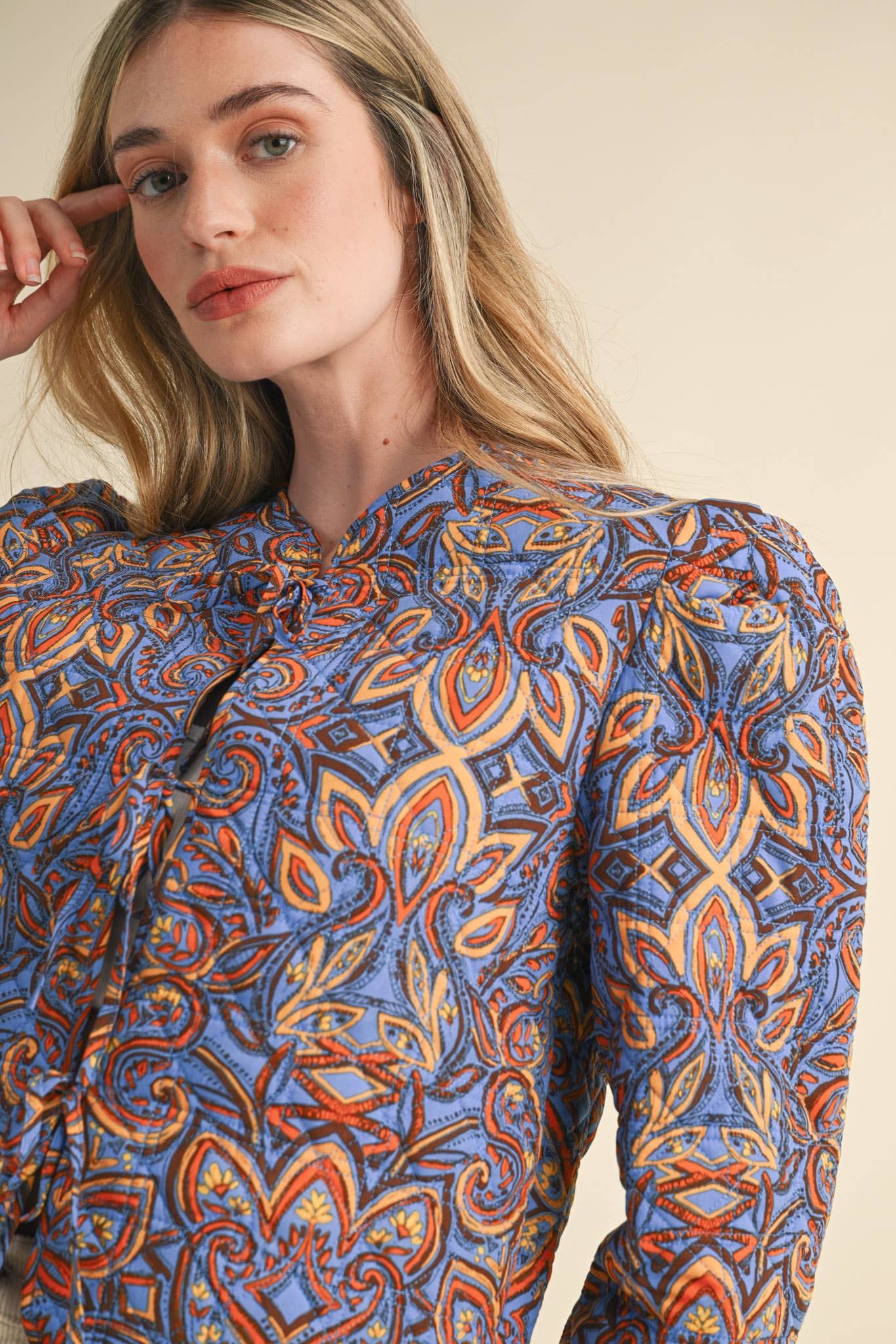 Blue Steel Quilted Paisley Jacket
