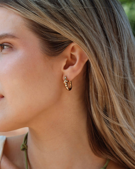 Karina Knot Hoops - Gold