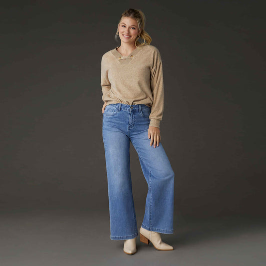 EverStretch Wide Leg - Medium Wash Denim