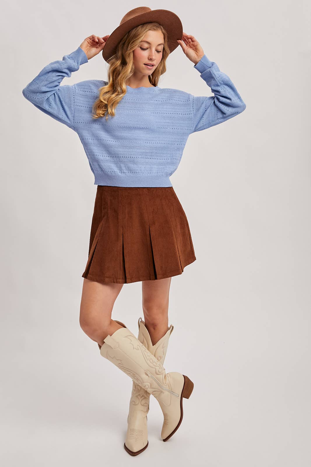Lightweight Open Knit Pullover Top
