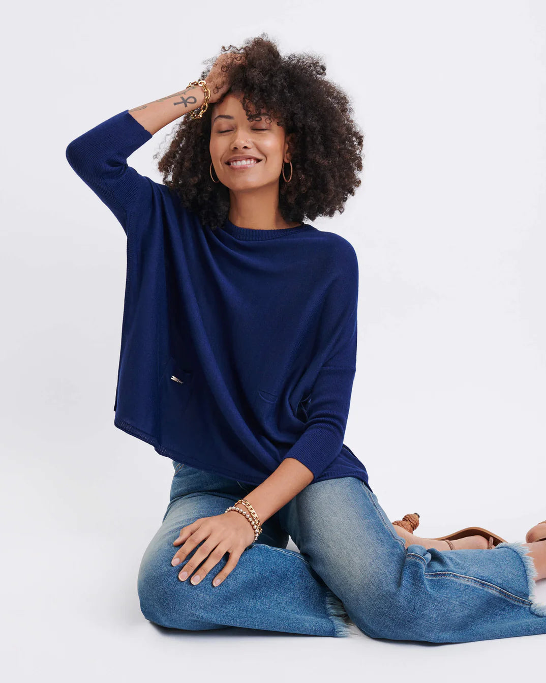 Catalina Sweater - Deep Water Blue