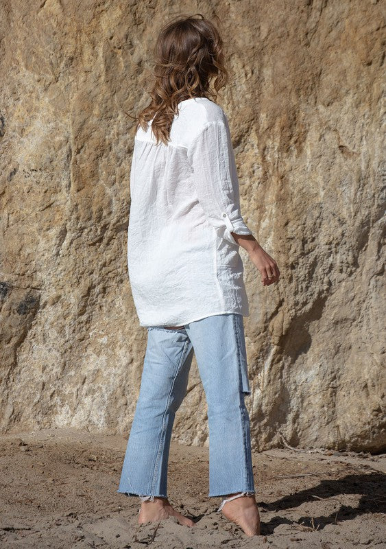 Gauzy Button Down Tunic