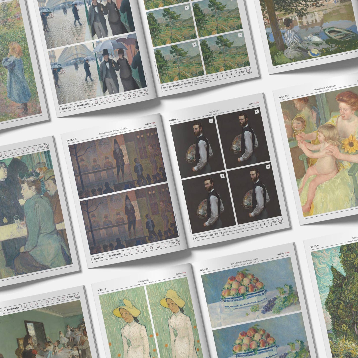 Famous Artwork Spot the Difference Puzzles, Activity Book