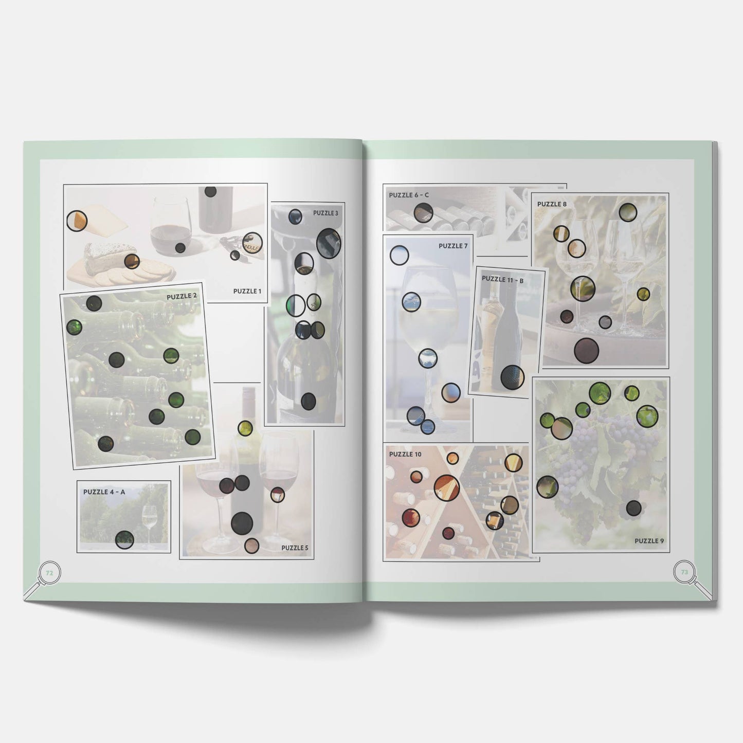 Wine Spot the Difference Puzzles, I Spy Activity Book